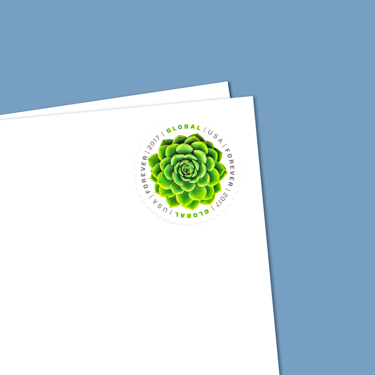 2017 Global Green Succulent Forever First Class U.S Postage Stamps