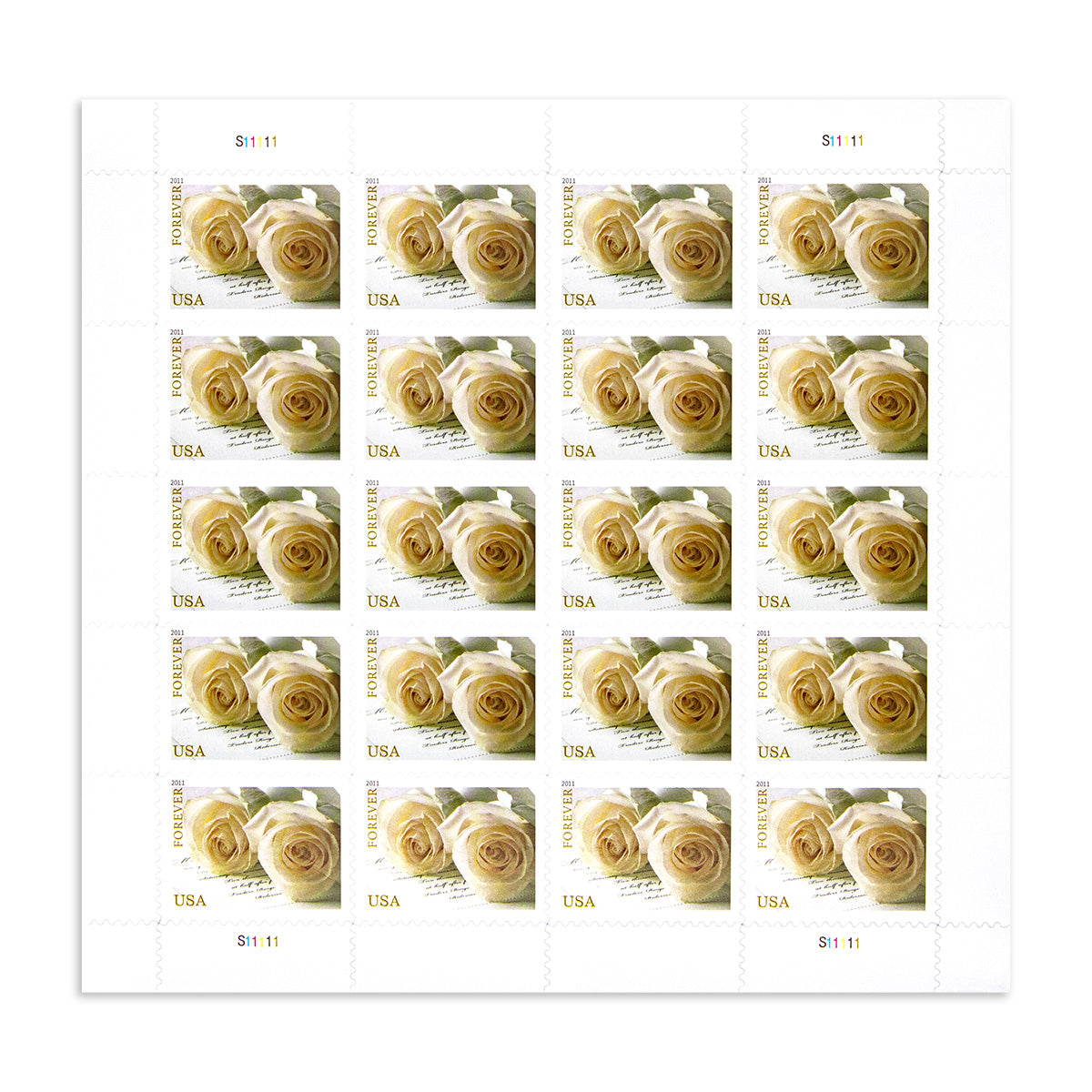 2011 Wedding Roses Commemorative Forever First Class Postage Stamps