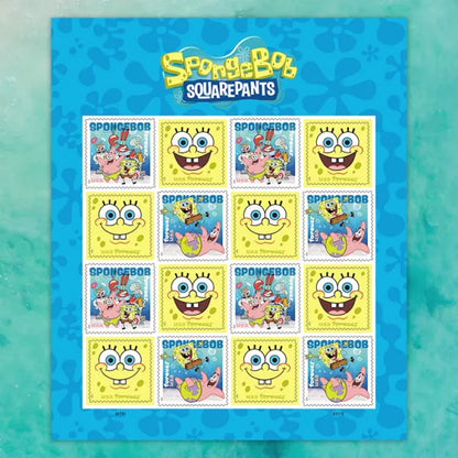 2025 SpongeBob Squarepants Stamps Forever First Class Postage Stamps