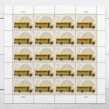 2023 School Bus First Class Postage Stamps (Additional Ounce)