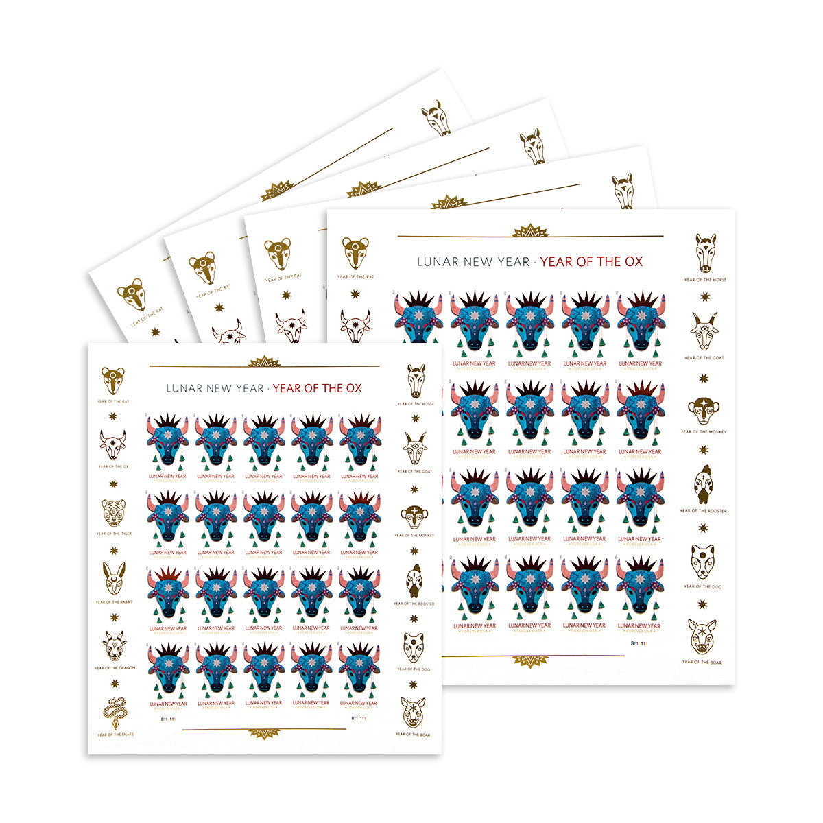 2021 Year of the Ox Stamp Celebrates Lunar New Year Forever First Class Postage Stamps