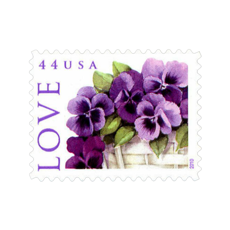 2010 Love-Purple Orchid in Snow Postage  First Class Postage Stamps (Value Stamp Not Forever)