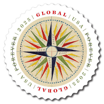 1794 Compass Rose International  Forever US Postage Stamps