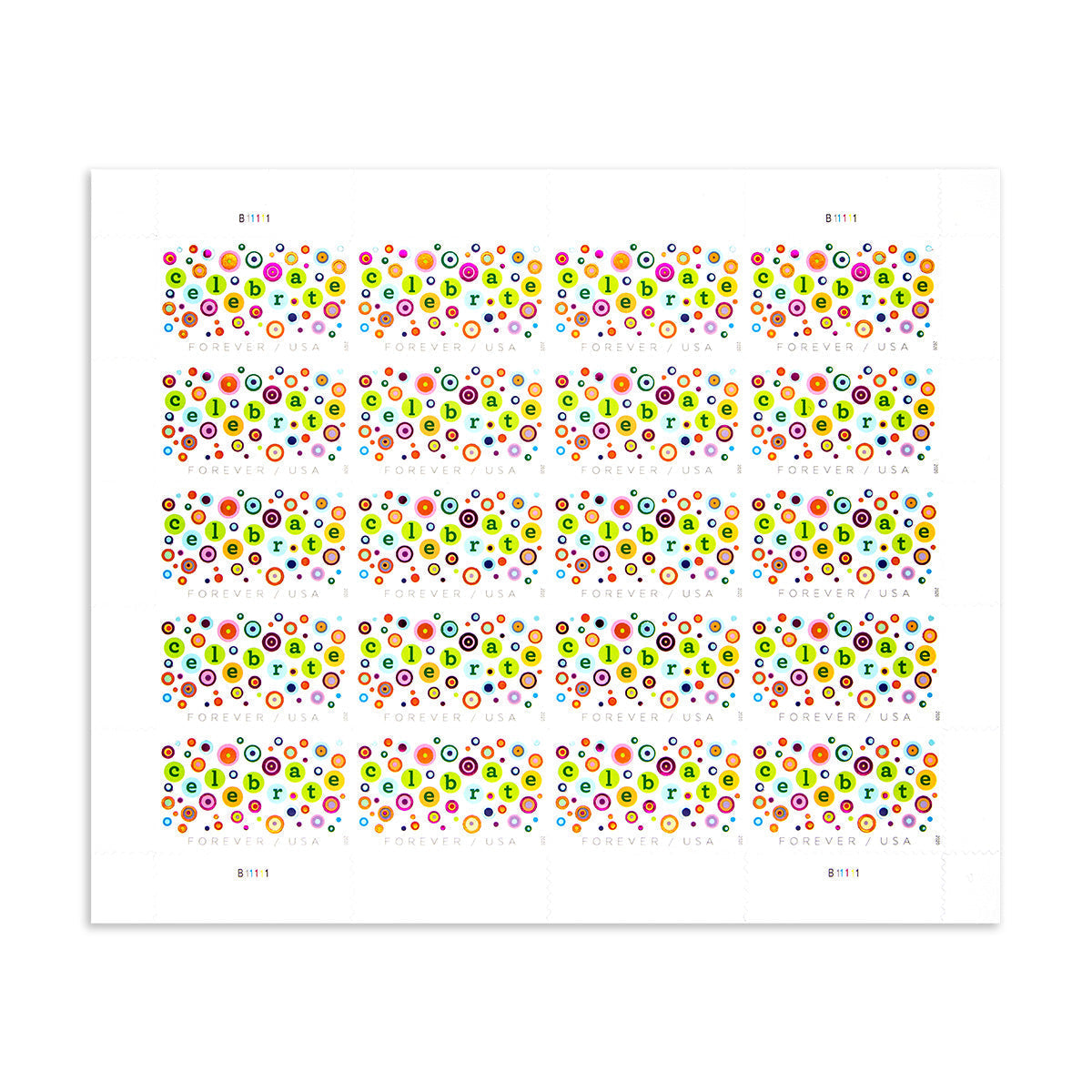 2020 Let’s Celebrate! Forever First Class Postage Stamps