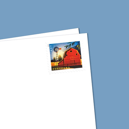 2021 Barns Postcard Forever First Class Postage Stamps (For Postcard Only)