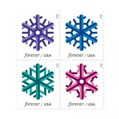 2015 Geometric Snowflake Forever First Class Postage Stamps