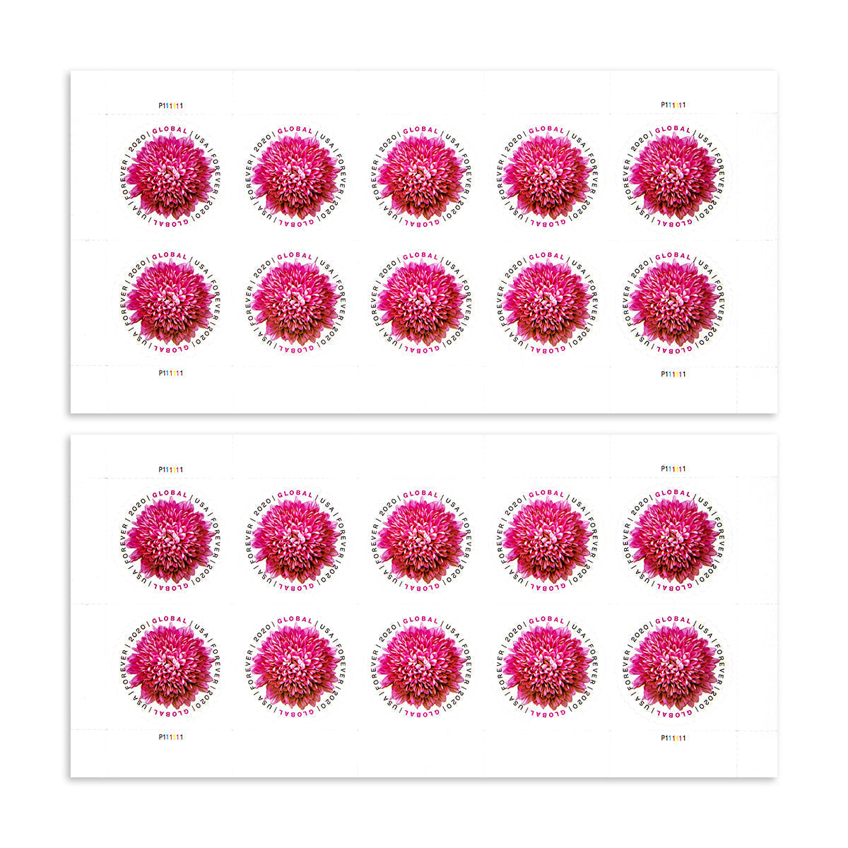 2020 Global Chrysanthemum International  First Class Forever US Postage Stamps