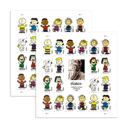 2022 Centennial of Cartoonist Charles M. Schulz's Birth Forever First Class Postage Stamps