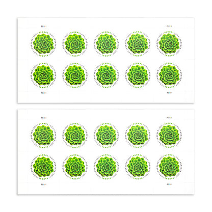 2017 Global Green Succulent  Forever First Class U.S Postage Stamps