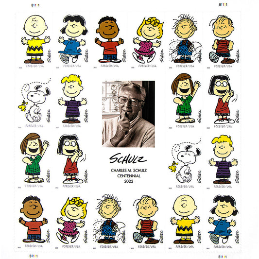 2022 Centennial of Cartoonist Charles M. Schulz's Birth Forever First Class Postage Stamps
