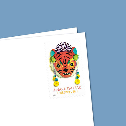 2022 Year of the Tiger Stamp Celebrates Lunar New Year Forever First Class Postage Stamps