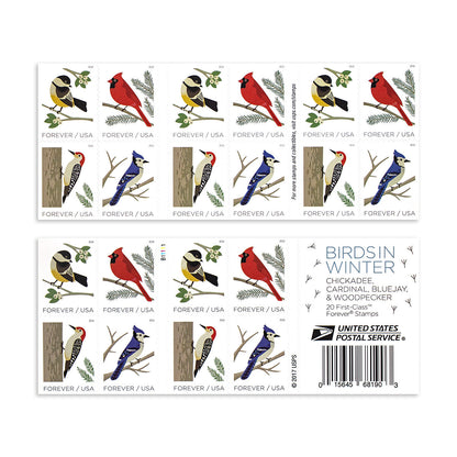 2018 Birds in Winter Forever First Class Postage Stamps