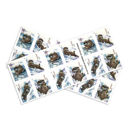 2021 Otters In Snow Forever First Class Postage Stamps