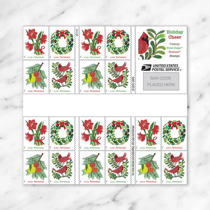 2025 Holiday Cheer Stamps Forever First Class Postage Stamps