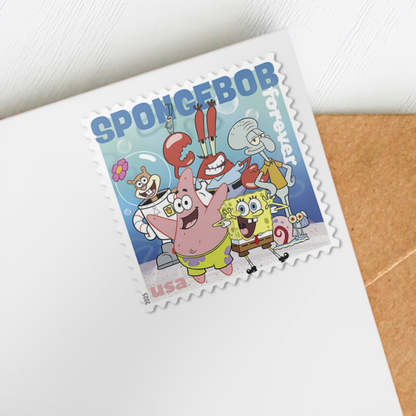 2025 SpongeBob Squarepants Stamps Forever First Class Postage Stamps